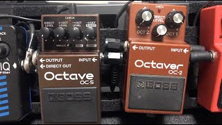 Boss OC2 quotOctaverquot vs OC5 on BASS オクターバー比較） [upl. by Aimil688]