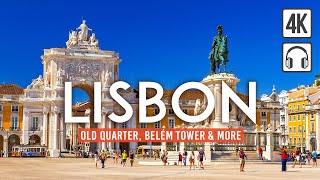 Lisbon 4K Walking Tour Portugal  3h Tour with Captions amp Immersive Sound 4K Ultra HD60fps [upl. by Dercy119]