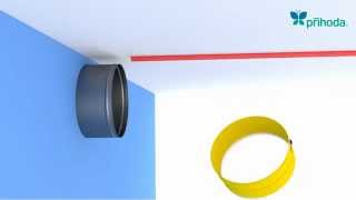 Fabric duct sock installation with flush mount rail 3AL from Prihoda [upl. by Nawiat]