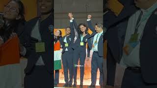 Indian Team Clinch Gold at 45th FIDE Womens Chess Olympiad chess shorts [upl. by Parent]