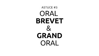 Astuce 3 pour réussir ton oral du brevet amp ton grand oral [upl. by Naux]