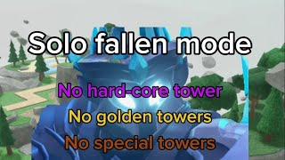 Tower defense simulator  Solo fallen mode [upl. by Oric198]