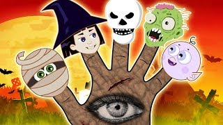 Halloween Finger Family Songs and Spooky Nursery Rhymes For Kids by HooplaKidz Toons [upl. by Leiva]