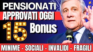 🔴15 NUOVI AIUTI PER PENSIONI DECRETO 2024 INVALIDI CIVILI E OVER 60 70 80❗️C’È TUTTO❗️VERIFICA ORA ✅ [upl. by Dyob]