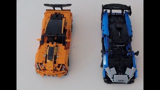 Lego Technic Chevy vs McLaren 42093 vs 42123 in 4K [upl. by Zuckerman]