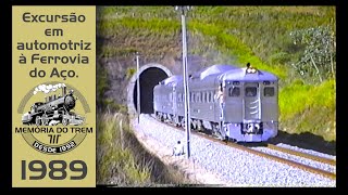 MT 0113  Excursão em automotriz à Ferrovia do Aço 1989 [upl. by Rovit]