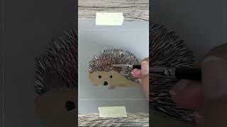 How to paint a hedgehog with acrylic paint [upl. by Stryker586]