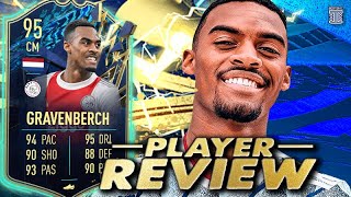 95 TEAM OF THE SEASON GRAVENBERCH PLAYER REVIEW TOTS GRAVENBERCH  FIFA 22 Ultimate Team [upl. by Griz]