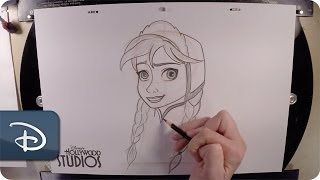 HowTo Draw Anna  Disneys Frozen  Walt Disney World [upl. by Christie]