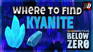 Where to find Kyanite in Subnautica below zero  location guide  below zero [upl. by Nirad]