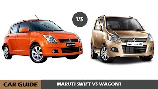 WagonR vs Swift  Full Comparison and Review Car Guide [upl. by Brittne]