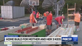 FOX59 Habitat Build Volunteers work on panel build [upl. by Shifrah729]