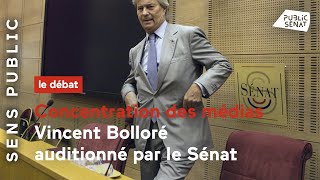 Concentration des médias  Vincent Bolloré auditionné par le Sénat [upl. by Kore]