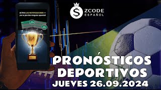 Pronósticos Deportivos para hoy JUEVES 26 septiembre 2024 [upl. by Inacana]