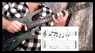 Line Lesson 1 Allan HoldsworthStyle Dorian Chromatic Guitar LineLick Em [upl. by Derag977]