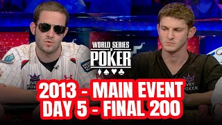 World Series of Poker Main Event 2013  Day 5 with Greg Merson amp Jonathan Jaffe [upl. by Annuhsal761]