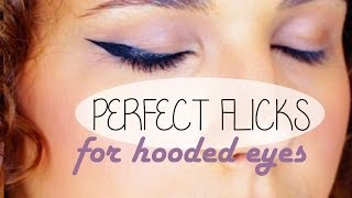 HOW TO  WINGED EYELINER FOR HOODED EYES [upl. by Etnud]