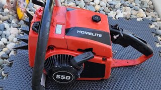 Homelite 550 Chainsaw Vintage Chainsaw [upl. by Gaskins]