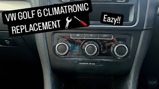 CLIMATRONIC REPLACEMENT GOLF 6 🔧🪛 [upl. by Ailama]