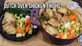 Dutch Oven Chicken Thighs with Carrots and Potatoes [upl. by Naillij]