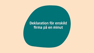 Deklaration för enskild firma [upl. by Gifford]