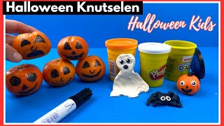 Halloween Knutselen met Klei en Mandarijnen  Family Toys Collector [upl. by Lerad]