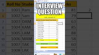 Excel Interview Question Part1 exceltricks [upl. by Haym]