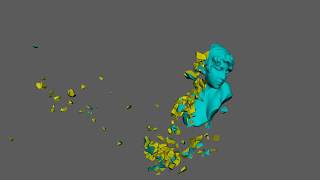 Sculpture destruction in Maya using Pulldownit WIP [upl. by Siana6]