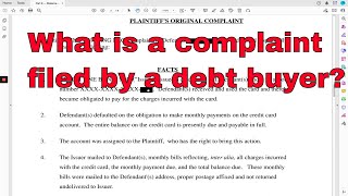 Part 8 of FAQ Being sued by a debt buyer in Alabama  Examples of statement of claim and complaint [upl. by Adela]