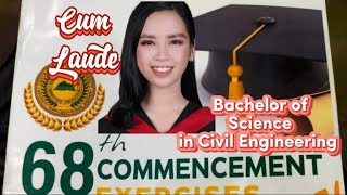 Civil Engineering Cum Laude At CMU 68th Commencement Exercises Philippines 21st April 2022 [upl. by Dnaletak]