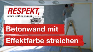 DIYWandgestaltung mit Betonfarbe  toom Werkstatt [upl. by Onurb]