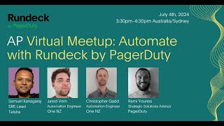 Part I 3 Virtual Meetup Rundeck by PagerDuty Asia Pacific OSS Community [upl. by Henrietta]