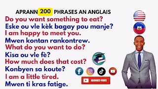 Aprann 200 FRAZ an Anglais Kou Anglais en ligne Aprann pale Anglais Aprann pale anglè [upl. by Ronacin]