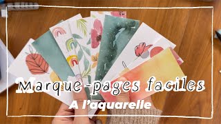 AQUARELLE 🎨  MarquePages faciles et quelques news 📹 [upl. by Hgielac]