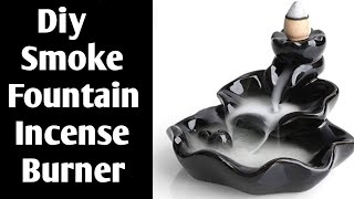 Diy backflow incense burner How to make smoke fountain at home  Diy incense cone holder [upl. by Immot]