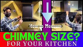 chimney size for kitchen  how to choose chimney size for kitchen  kitchen chimney size [upl. by Olrak165]