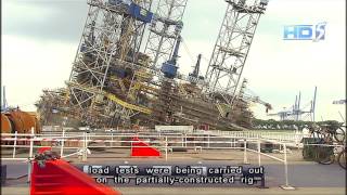 Sembcorp Marine Failed braking system caused rig to tilt  04Dec2012 [upl. by Nelleeus638]