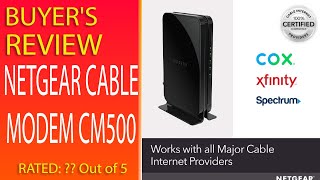 Review Of Netgear Cable Modem Cm500 [upl. by Ttessil]