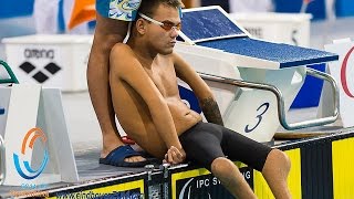 Mens 100m freestyle S1  Final  2014 IPC Swimming European Championships Eindhoven [upl. by Enomahs]