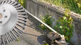 String Trimmer Brush for Asphalt Cleaning  EXTREME  SITBRUSH [upl. by Mcquoid]