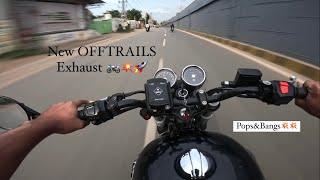 OFFTRAILS Exhaust PopsampBangs💥  Interceptor 650 🏍️ Exhaust Sound Test [upl. by Anair]