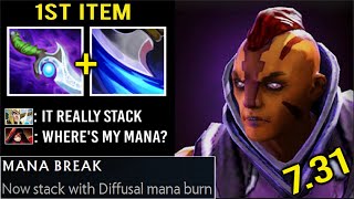 NEW CRAZY META 1st Item Diffusal Blade AntiMage 2 Sec Full Mana Burn by Munkushi Imba 731 Dota 2 [upl. by Aynuat104]