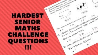 Solutions To Some Of The Hardest Senior Maths Challenge Problems [upl. by Namajneb]