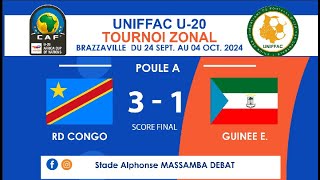 RDCONGO vs GUINEE EQ UNIFFAC TOURNOI ZONAL U20 [upl. by Lynna]