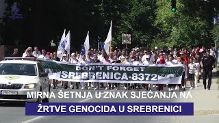 Mirna šetnja u znak sjećanja na žrtve genocida u Srebrenici [upl. by Depoliti]