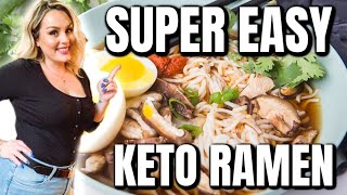 EASY KETO RAMEN RECIPE  HOW TO MAKE LOW CARB RAMEN NOODLE SOUP  DANIELA DIARIES [upl. by Leumel]