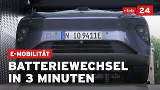 Firma bietet Tausch von EAutoBatterien in Berlin an [upl. by Lettig]