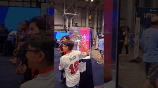 The Lombardi SuperBowl Trophy on display for fans • New York City FanaticsFest 2024 nfl nflonfox [upl. by Ardena792]