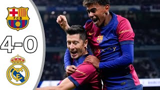 Barcelona vs Real Madrid 40  All Goals amp Highlights  2024 [upl. by Uttasta499]