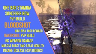 ESO One Bar Stamina Sorcerer Bow PVP Build  Bloodshot  Necrom Scribes of Fate [upl. by Sebastien]